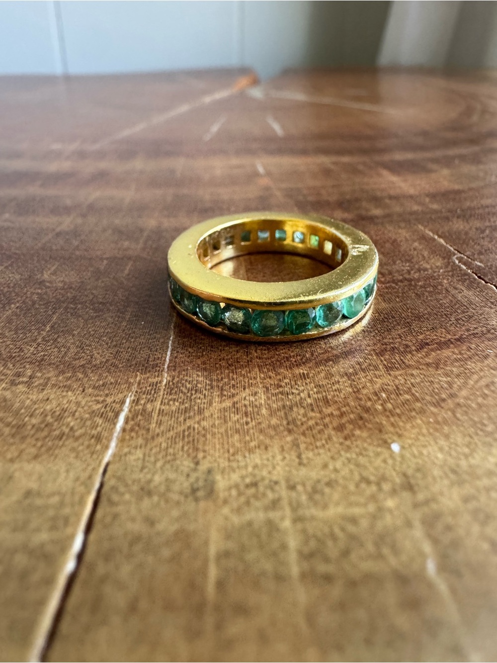 10k Emerald Eternity Band